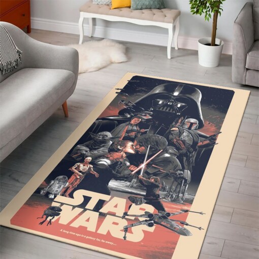 Darth Vaders Lightsaber Star Wars Rug  Custom Size And Printing