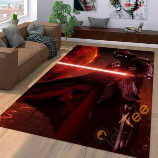 Darth Vader Light Saber Star Wars Area Rug