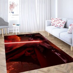Darth Vader With Light Saber Star Wars Living Room Modern Carpet Rug