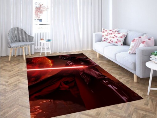 Darth Vader With Light Saber Star Wars Living Room Modern Carpet Rug