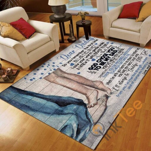 Daughter To Dad Dear Daddy Thank You For Being My Bedroom Home Decoration Gift Fathers Day Rug