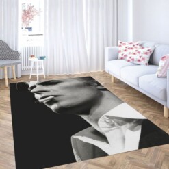 David Bowie With Cigarette Living Room Modern Carpet Rug