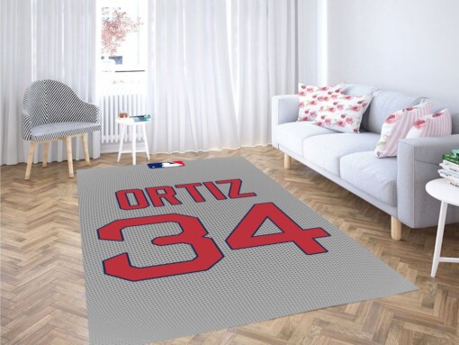 David Ortiz Wallpaper Living Room Modern Carpet Rug