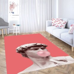 David Statue Bubble Gum Living Room Modern Carpet Rug