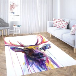 Deer Colorful Living Room Modern Carpet Rug