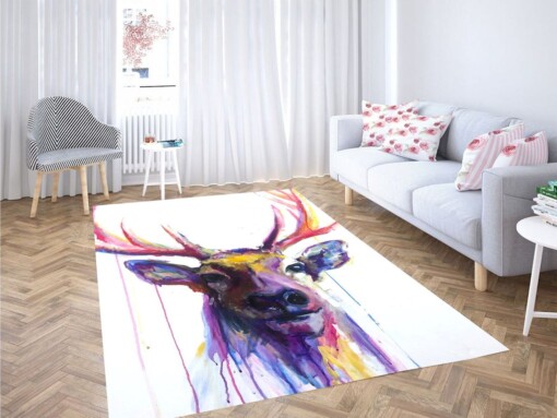 Deer Colorful Living Room Modern Carpet Rug