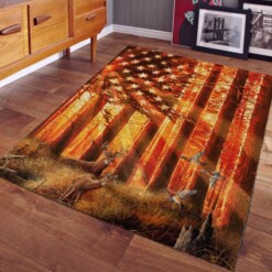 Deer Hunting Rectangle Limited Edition Rug