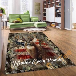 Deer Hunting Usa Flag Hunter Craig Ramsey Animal Room Decoration Living Bedroom Floor Rug