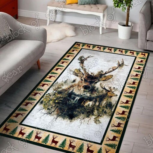 Deer Living Room Rug