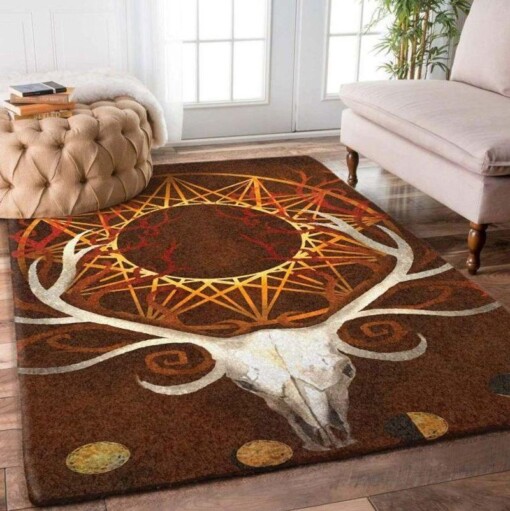 Deer Skull Rectangle Rug