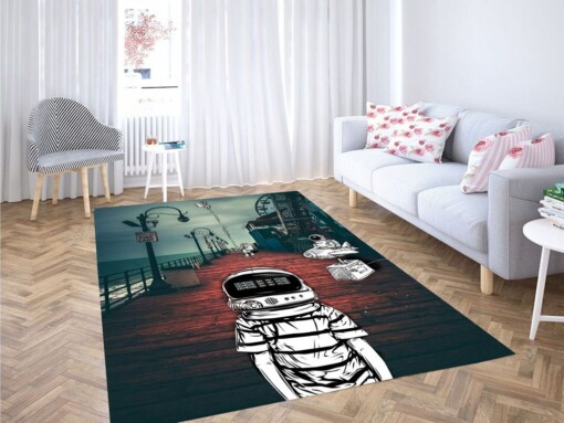 Demons On My Mind Astronout Aesthetic Sad Boy Living Room Modern Carpet Rug