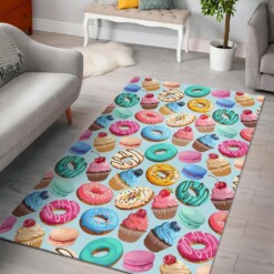 Dessert Cupcake Pattern Print Area Limited Edition Rug