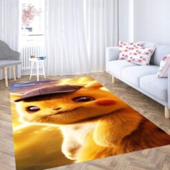 Detective Pikachu Wallpaper Carpet Rug