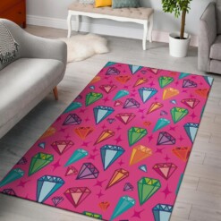 Diamond Colorful Pattern Print Area Limited Edition Rug