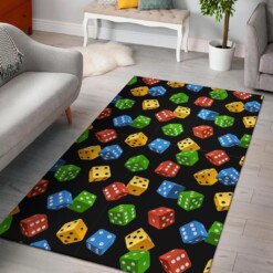 Dice Colorful Pattern Print Area Limited Edition Rug