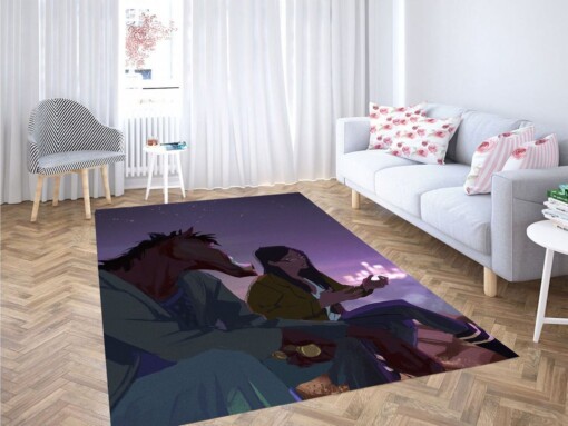 Digital Painting Bojack Horseman Living Room Modern Carpet Rug
