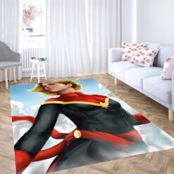 Digital Painting Captain Marvel Living Room Modern Carpet Rug