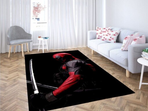 Digital Painting Deadpool Living Room Modern Carpet Rug