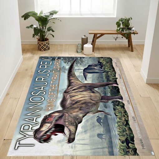 Dinosaurs T Rex Rug  Custom Size And Printing