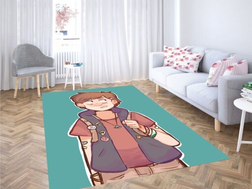 Dipper Cartoon Gravity Falls Living Room Modern Carpet Rug