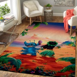 Disney Cartoon Lilo  Stitch Area Rug