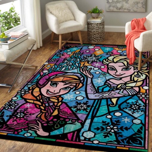 Disney Character Elsa  Anna Area Rug