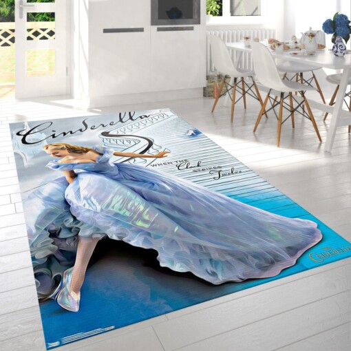 Disney Cinderella Rug  Custom Size And Printing