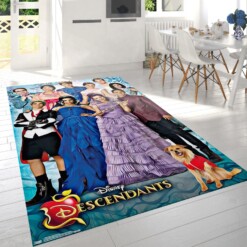 Disney Descendants Group Rug  Custom Size And Printing