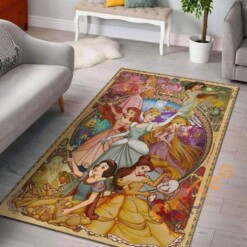 Disney Princess Home Decor Large Non-slip Decoration Lover Rug