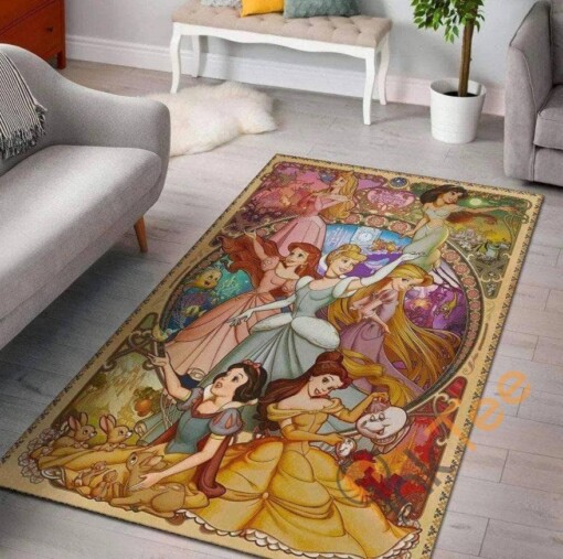 Disney Princess Home Decor Large Non-slip Decoration Lover Rug