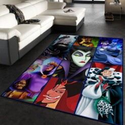 Disney Villains Rug  Custom Size And Printing