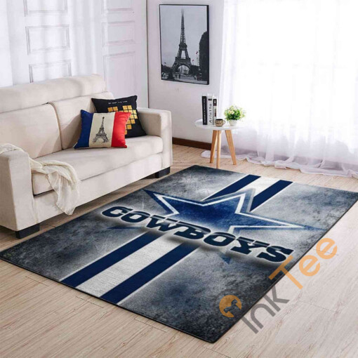 Distressed Dallas Cowboys Area Rug