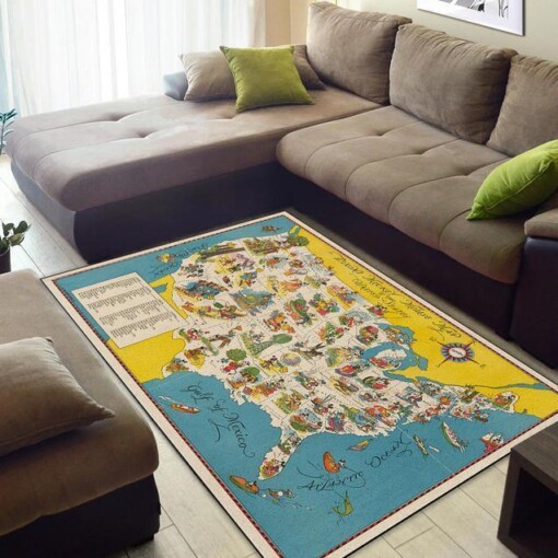 Dixons Mickey Mouse Map Of The United States Area Rug
