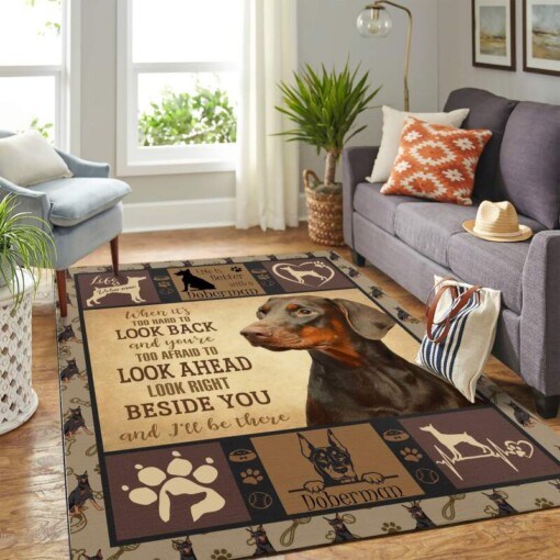 Doberman Dog Vq Quilt Mk Carpet Area Rug