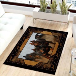 Doberman Running Rectangle Limited Edition Rug