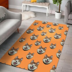 Dog Akita Print Pattern Area Limited Edition Rug