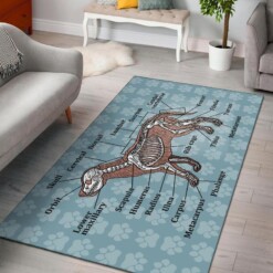 Dog Anatomy Area Rug