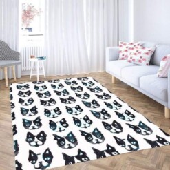 Dog And Cat Water Color Carpet Rug