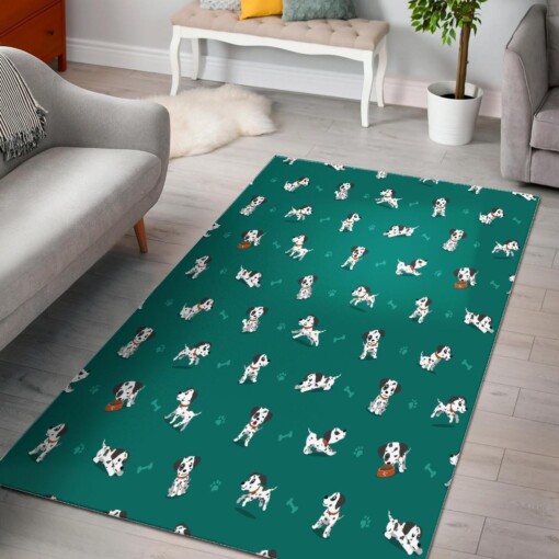Dalmatian Puppy Pattern Print Area Rug