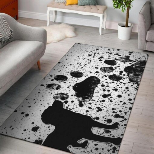 Dog Paw Print Area Rug