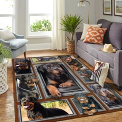 Dog Rottweiler Quilt Mk Carpet Area Rug