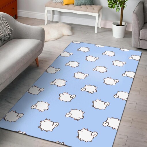 Dog Somoyed Pattern Print Area Limited Edition Rug
