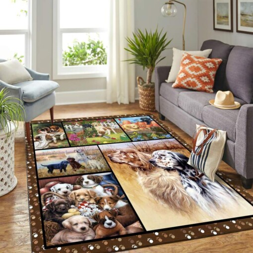 Dogs And Puppies Mk Carpet Area Rug