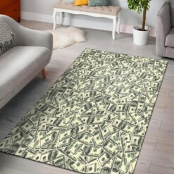 Dollar Money Pattern Print Area Limited Edition Rug