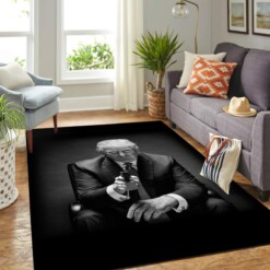 Donal Trump With Gun Carpet Floor Area Rug