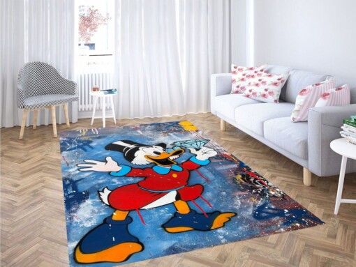 Donald Duck Wallpaper Living Room Modern Carpet Rug