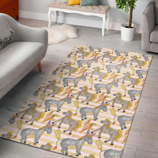 Donkey Pattern Print Area Limited Edition Rug