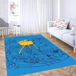 Doodle Adventure Time Carpet Rug