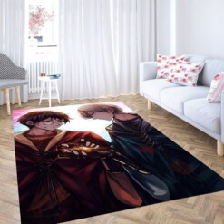 Draco And Harry Potter Anime Syle Living Room Modern Carpet Rug