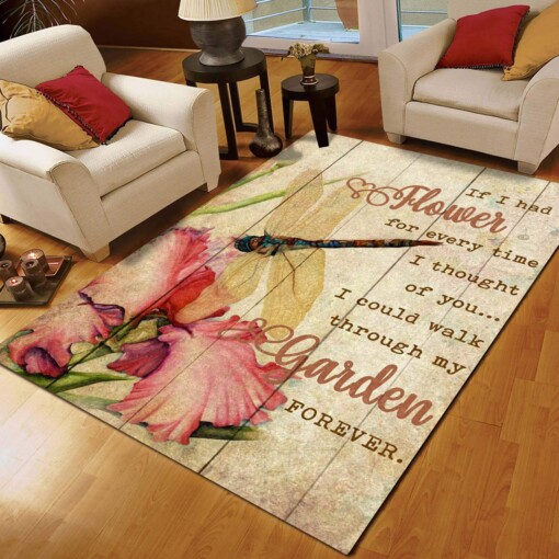 Dragonfly Flower Limited Edition Rug